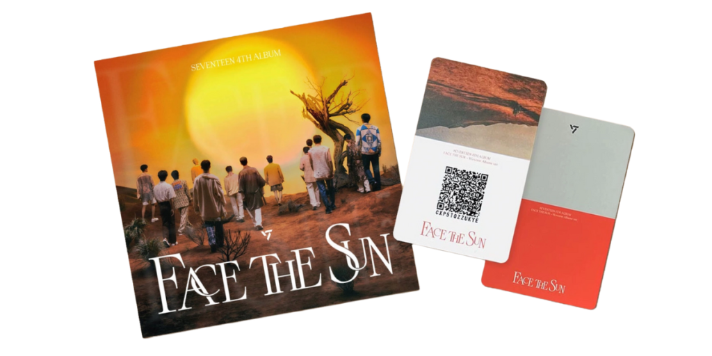 Seventeens Face The Sun album with QR Code in it.