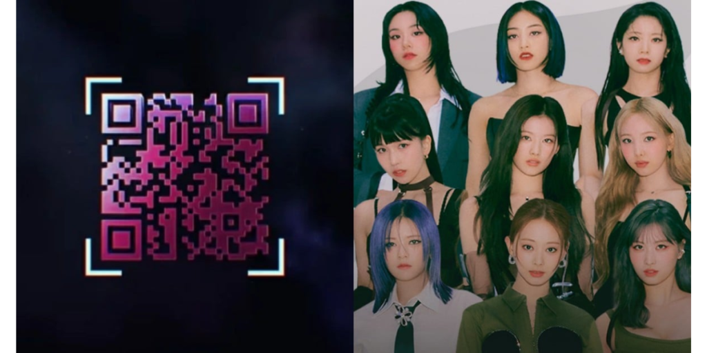 TWICEs Talk That Talk music video featuring a QR Code.