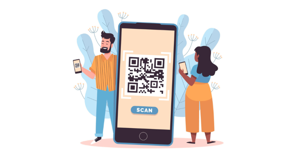 Two people wondering "how to create your own qr code"