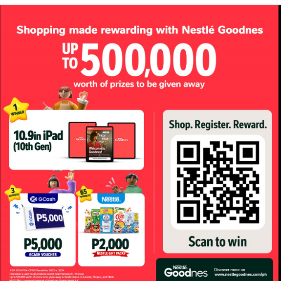 A Facebook post screenshot showing Nestle's QR Code lucky draw campaign.