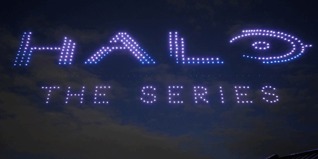 HALO drone light show, organized by SXSW.
