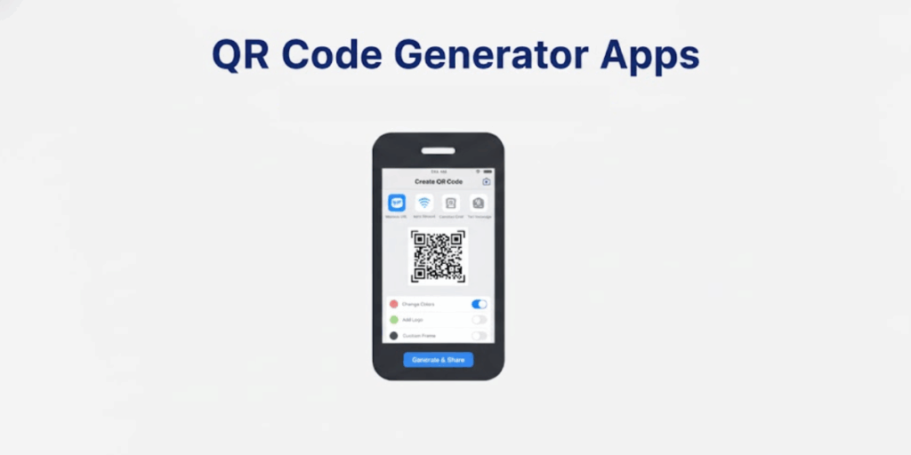 QR Code generated through an app on an iPhone.