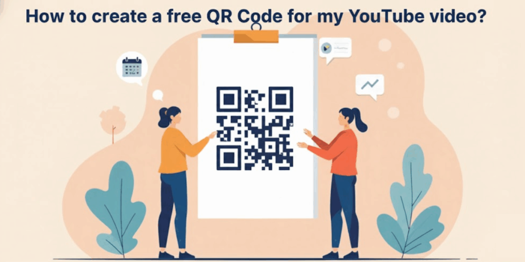 Two women besides their QR Codes getting the answer to: How to create QR Code for YouTube video.