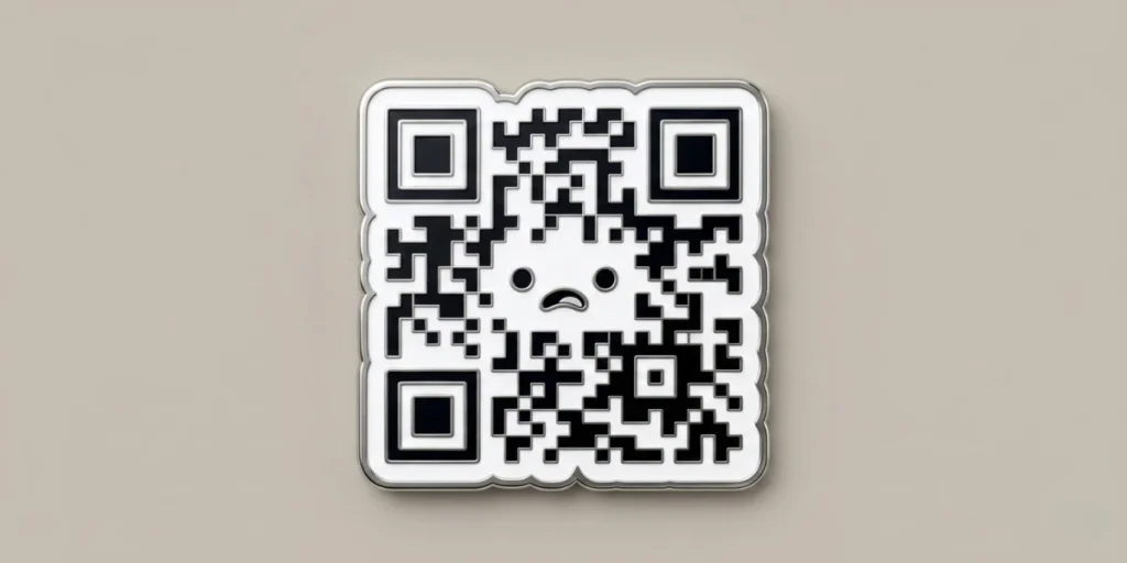 An error face on a QR Code.