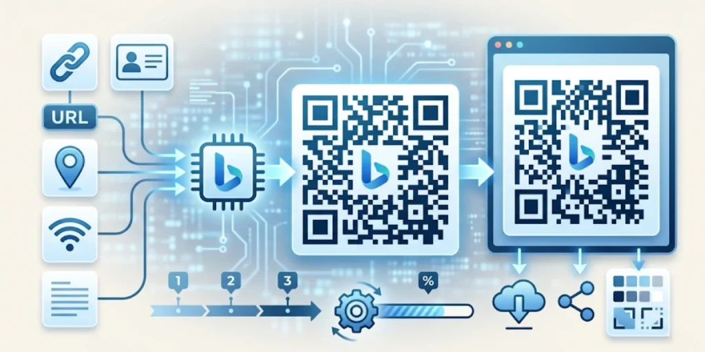Process to create a QR Code through Bing.