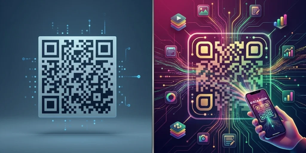 The difference between a static and a dynamic QR Code.