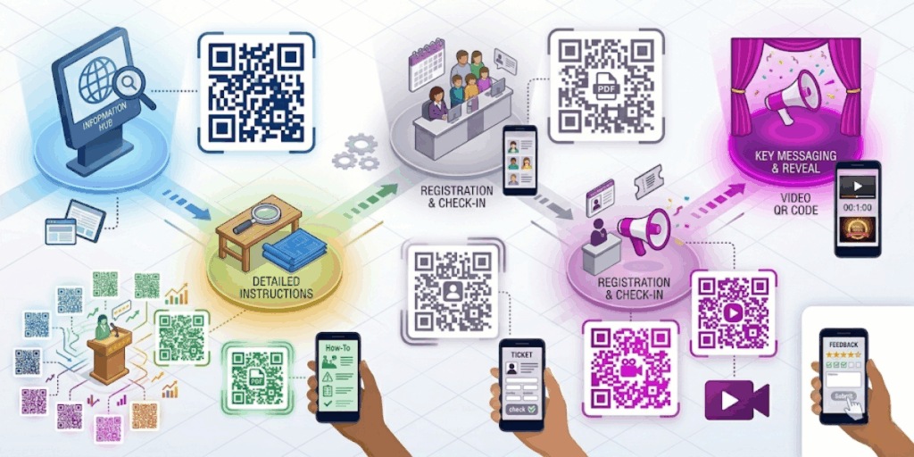 Types of QR Codes used in QR Code scavenger hunt.