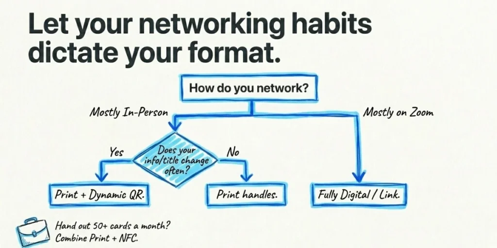 The option that works the best for your social media business cards.
