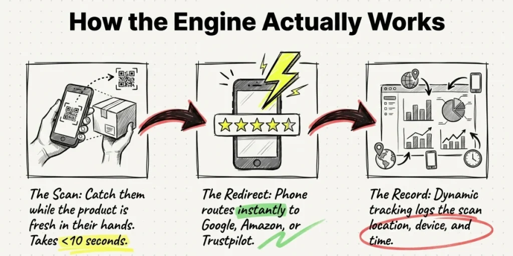 The working of a Product Review QR Code.