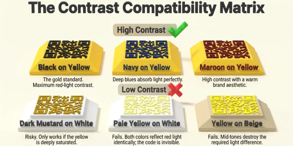 Yellow QR Code color combinations.
