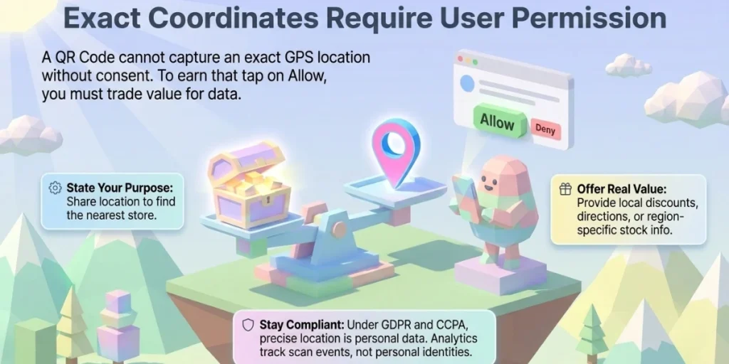 Know if a QR Code can track your location data without permission.
