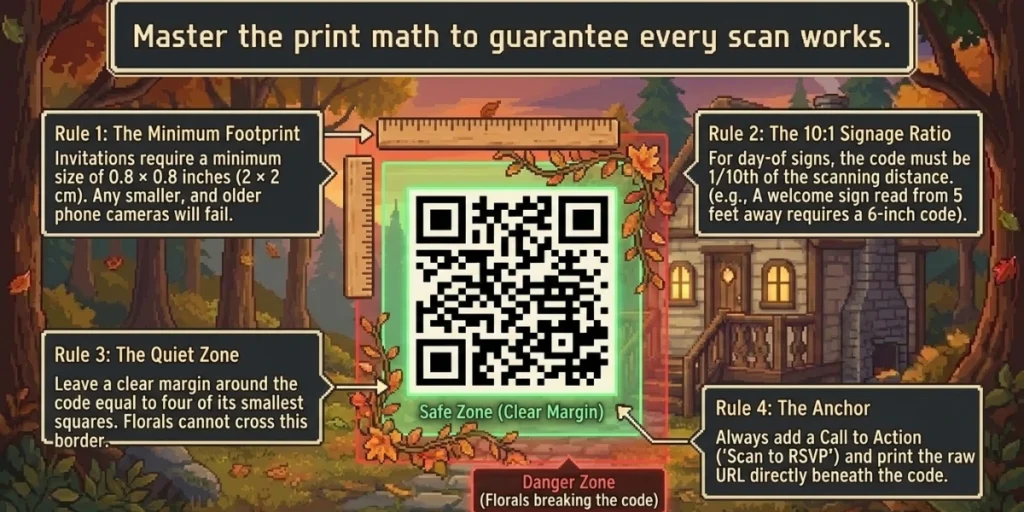 Size of the wedding QR Code.