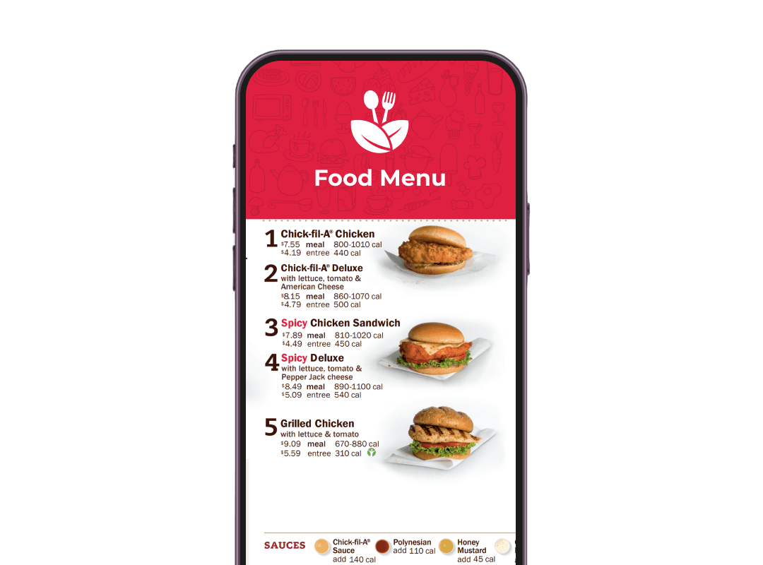 Smartphone displaying restaurant menu by scanning the document QR code as it opens a document for multimedia integration.