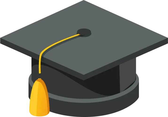 A graduation cap or academic cap