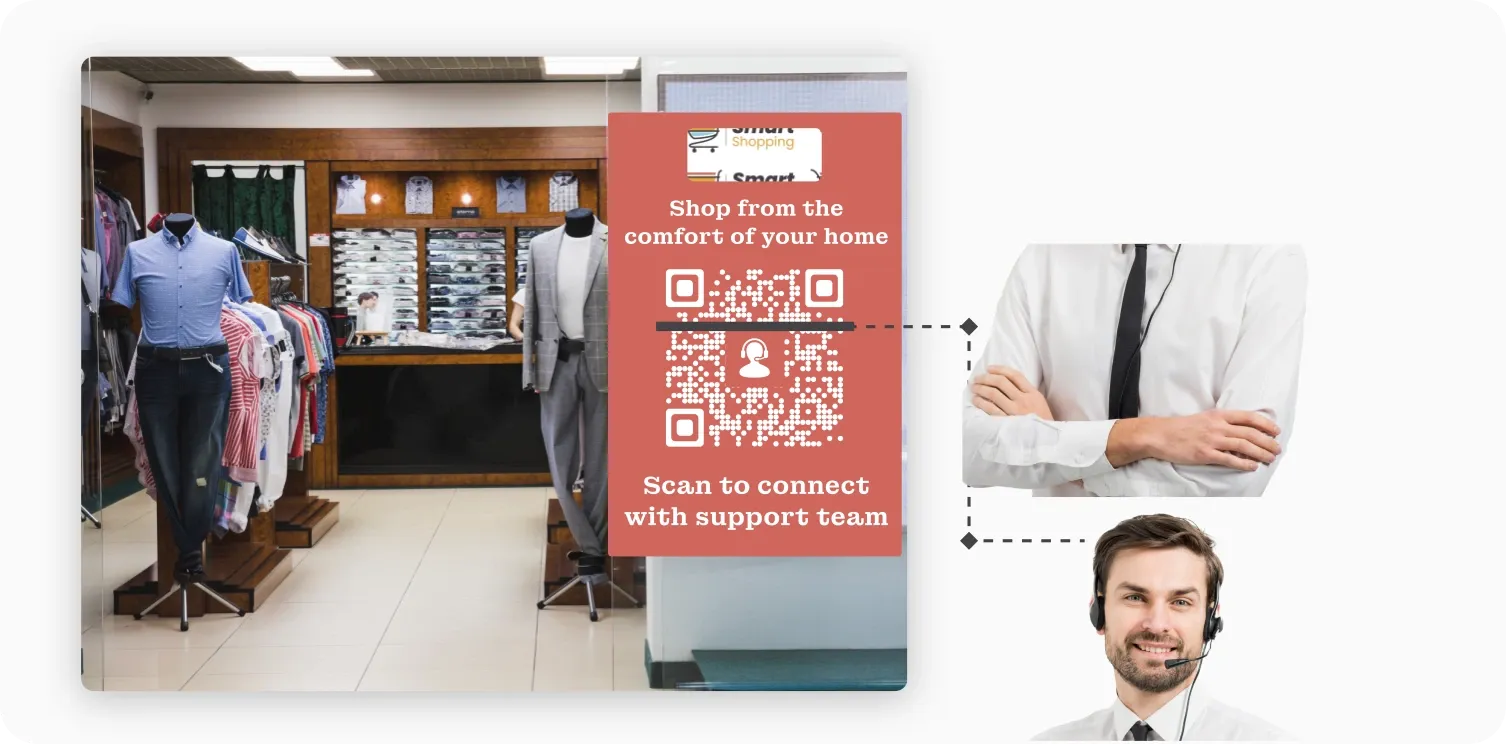 Transparent QR Codes outside retail stores