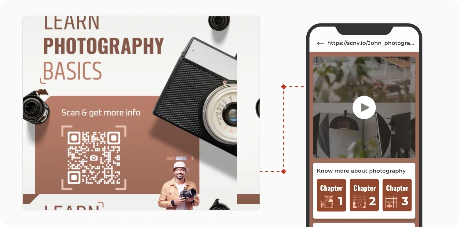 Transparent QR Codes included in marketing materials