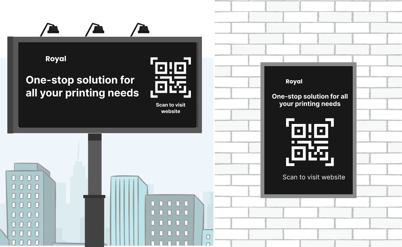 Vector QR Code used on a billboard and poster