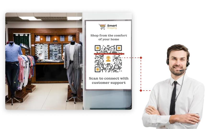 Allow customers to get in touch with your support team by just scanning a QR Code.