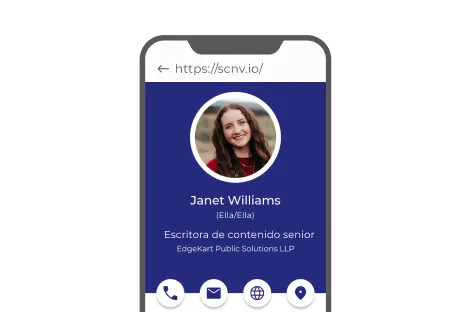 Código QR de tarjeta de visita