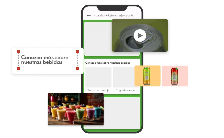 Con los códigos QR de productos, las páginas de destino se pueden crear y editar fácilmente.