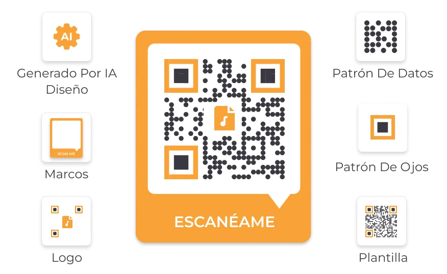 Un código QR de audio personalizado y visualmente atractivo