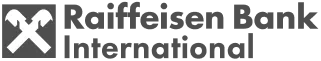 Raiffeisen Bank International's logo showcased as an example of leading brands using Scanova's QR Code Generator.