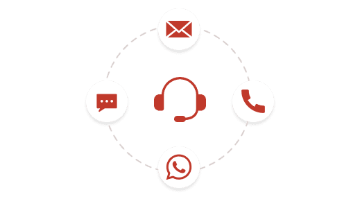 El equipo de atención al cliente de Scanova brinda soporte confiable a través de varios canales como WhatsApp, correo electrónico, llamadas y chat en vivo.