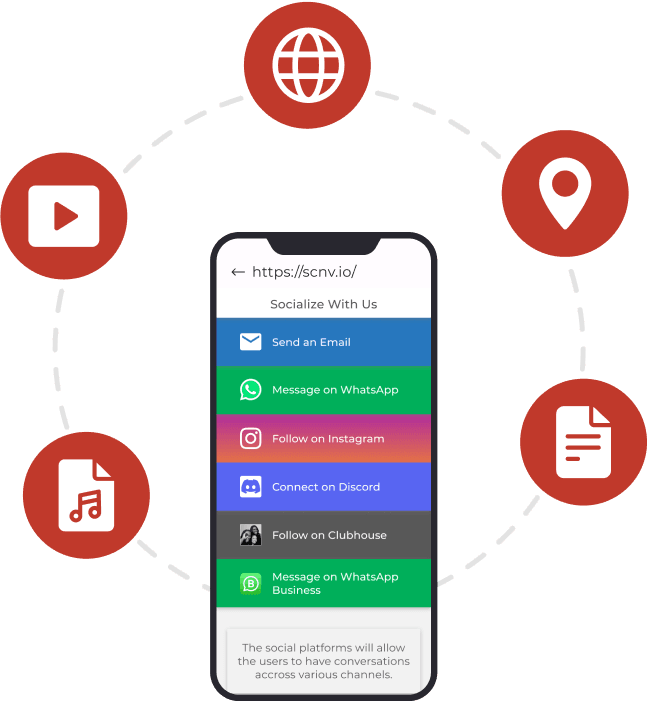 Engage your audience like never before with Location QR Codes, Audio QR Codes, Social Media QR Code, Website QR Code, Document QR Code, and more.