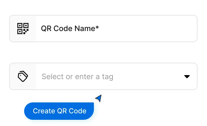 Usuario que proporciona nombre y etiquetas para su código QR