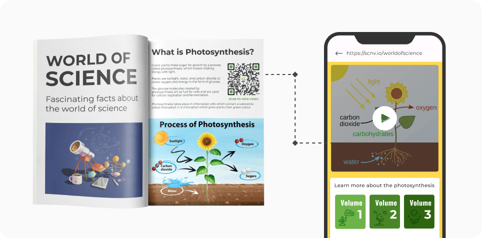 Student scanning a high-resolution QR Code to know more about a topic