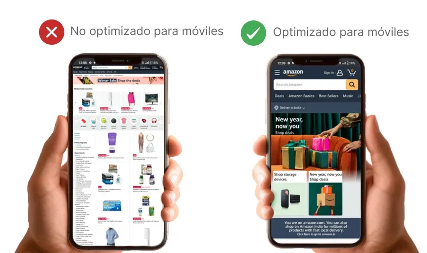 Dirija siempre a los usuarios a páginas optimizadas para dispositivos móviles al escanear.