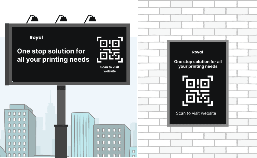 High-resolution QR Codes being used in different sizes for different use cases