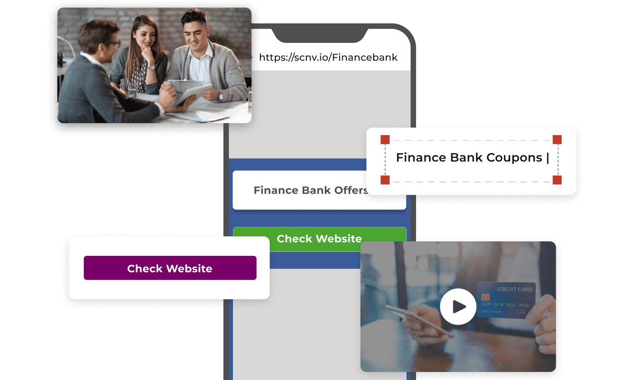 User editing the landing page of their Bank QR landing page with ease