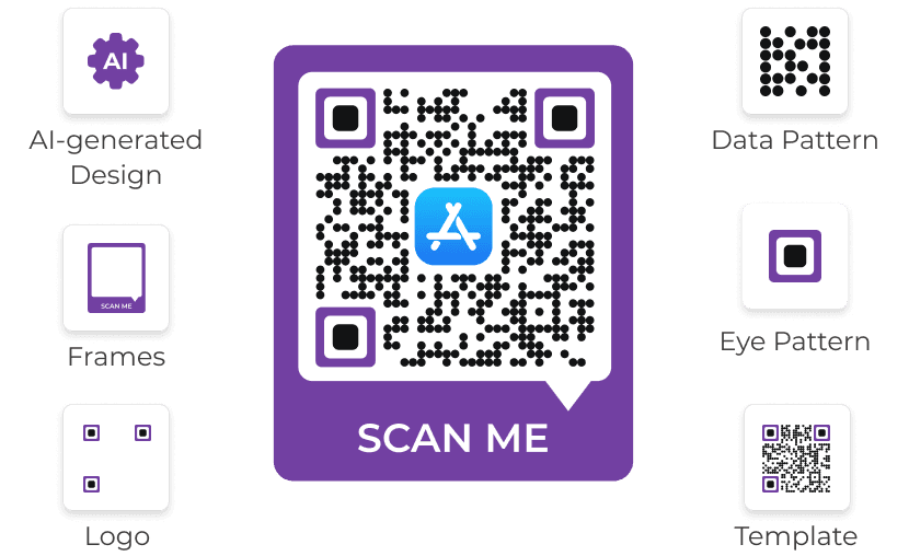 User customizing their App Deep Link QR Code design as per branding requirements