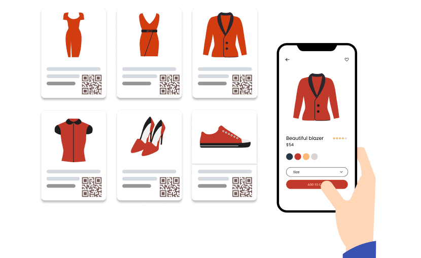 Steps to create a QR code: choose type, enter content, and download, illustrating a simplified QR code creation with us.