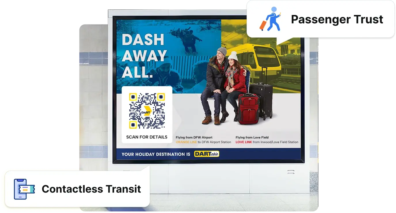 DART's awareness campaign on contactless transit information