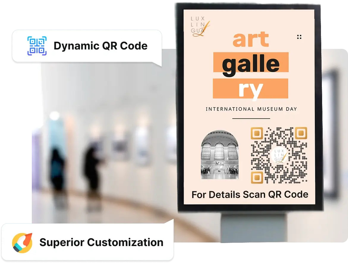 Scanova's customized Dynamic QR Code in action