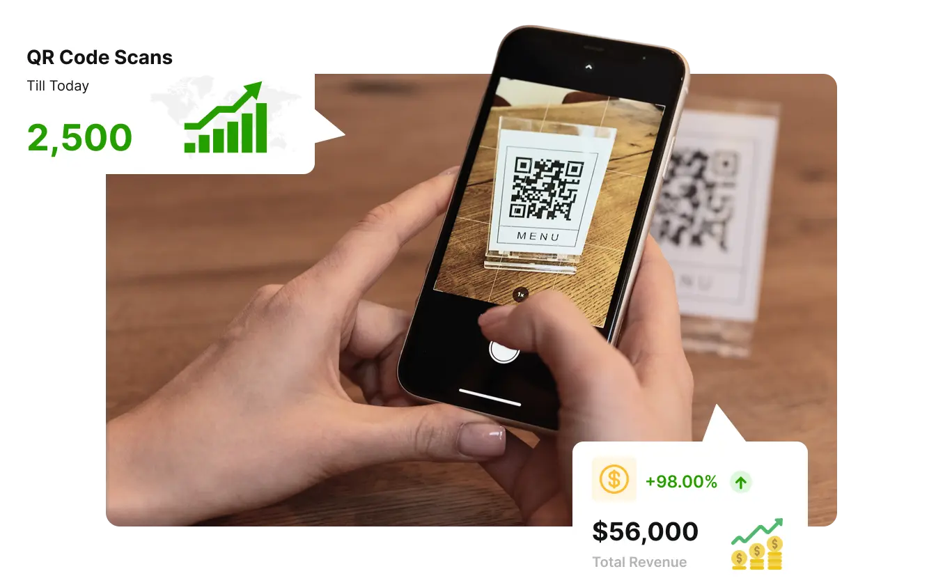 Person scanning and tracking his QR Codes