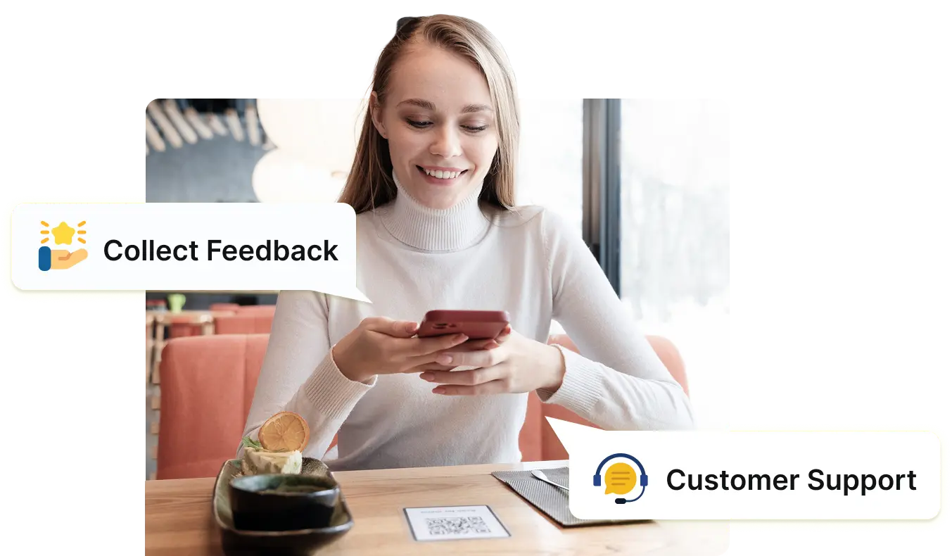Customer providing feedback and contacting customer support