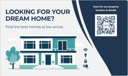 Utilice los códigos QR dinámicos de Scanova para casos de uso inmobiliario.