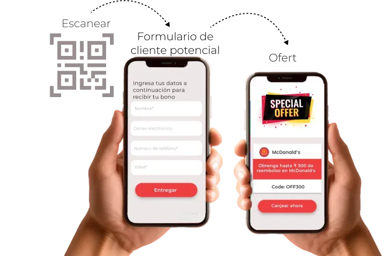 Capture clientes potenciales con solo un escaneo.