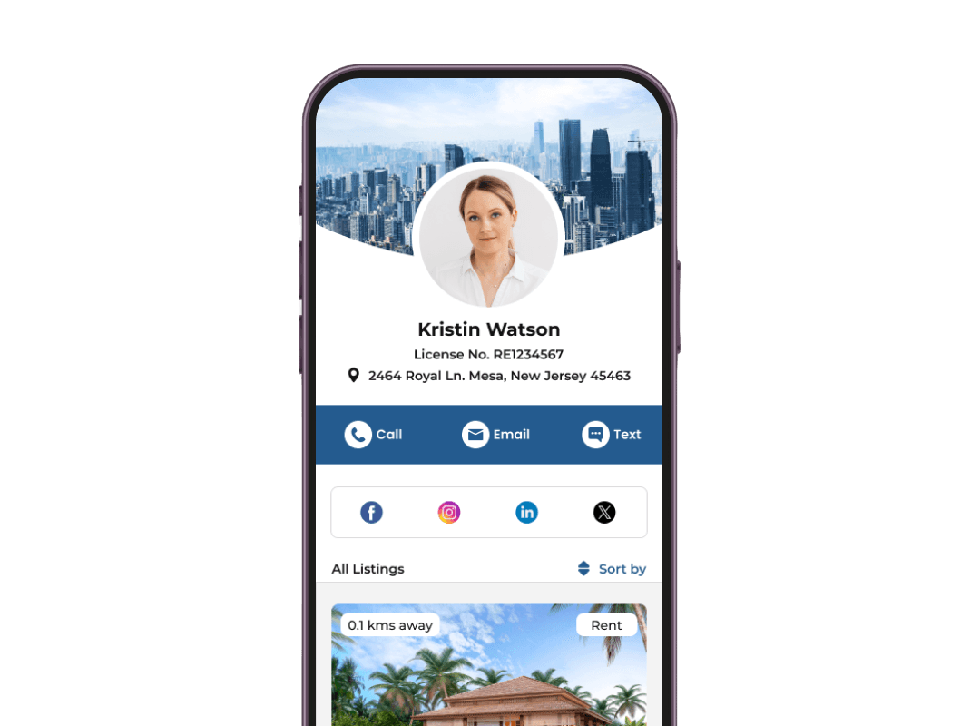 Teléfono inteligente que muestra la página de destino de los amantes de la comida con menú, formulario de retroalimentación, enlaces sociales; escanear el código QR para obtener contenido de código QR personalizado