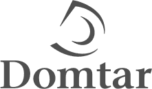 Le logo de Domtar s'affiche parmi les marques utilisant le générateur de code QR sécurisé de Scanova pour générer des codes QR personnalisés.