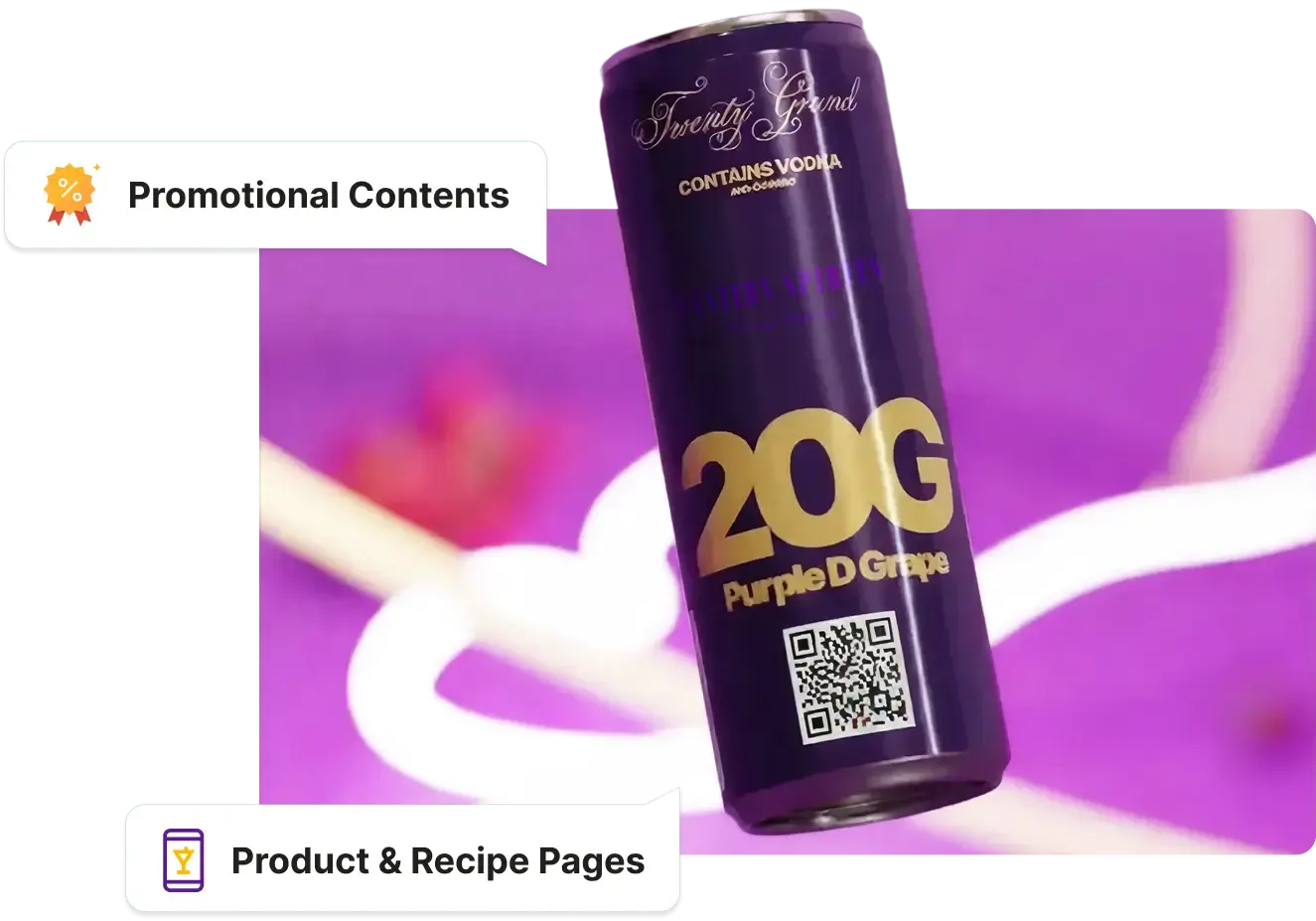 QR Codes redirecting users to promotional content, store locators, recipe pages, and more