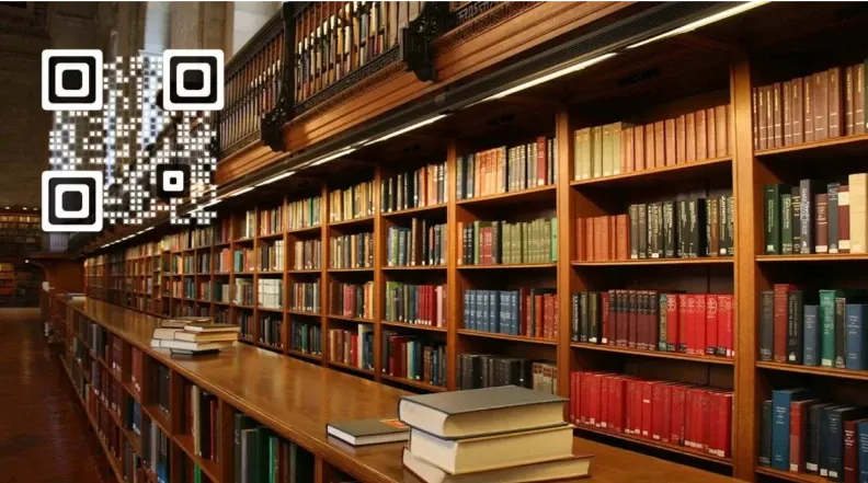 Die QR -Codes von Scanova in Bibliotheken.