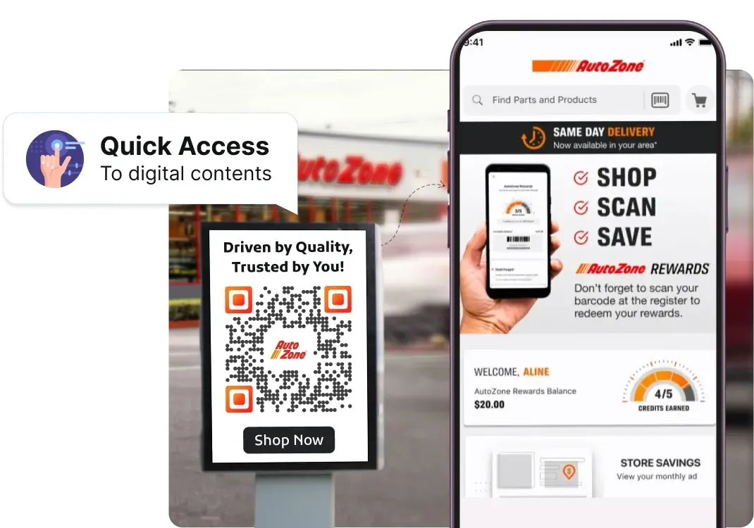 Scanova's QR Code placed strategically for easy access
