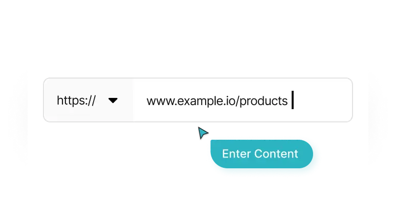 User entering website URL