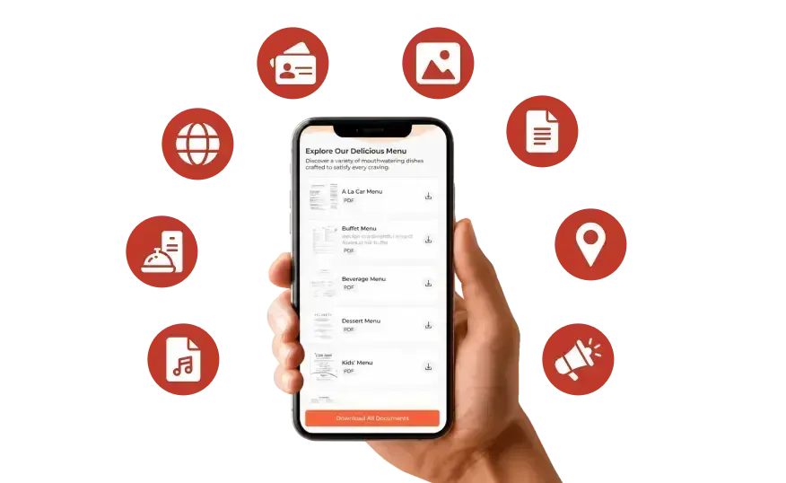 Choose from 26 diverse categories like Website URL QR Code, PDF QR Code, Image QR Code, Product QR Code, App Store QR Code, Event QR Code, Audio QR Code, and more.