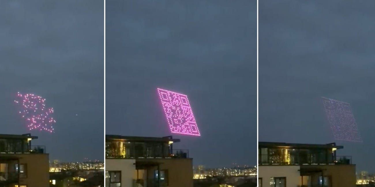 Sky-High QR Drone Show